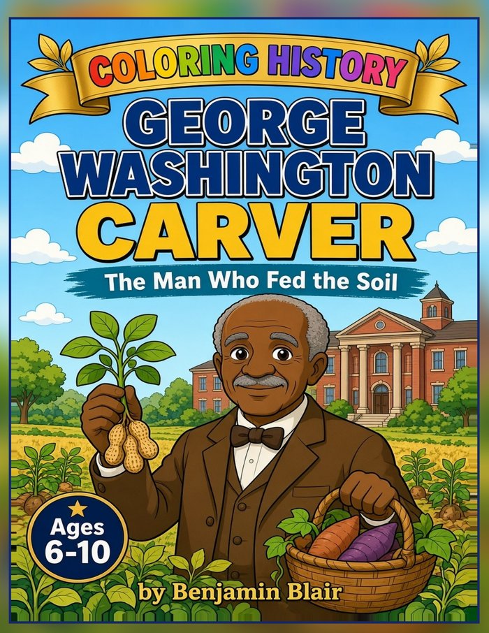 George Washington Carver: The Man Who Fed the Soil coloring book cover