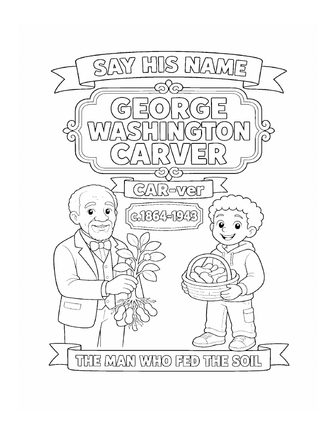 Free George Washington Carver coloring page